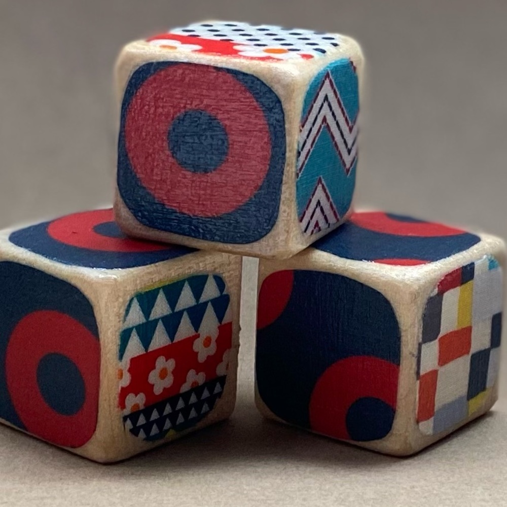 Set of 3 decorative 1.5 inch Grateful Dead blocks